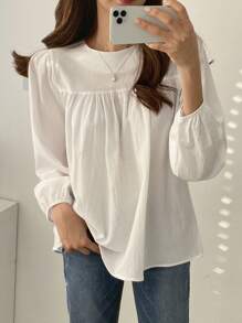 DAZY 鑽石鑽石背心襯衫 - 白色 - 查看 7