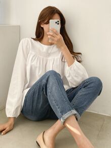 DAZY 鑽石鑽石背心襯衫 - 白色 - 查看 8