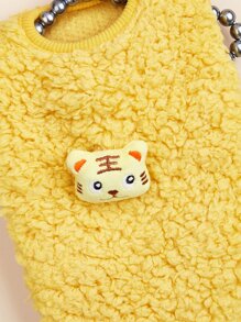 Cartoon Tiger Decor Pet Tank - Orange - View 5