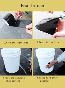 1pc Waterproof Repair Tape - Black - View 7