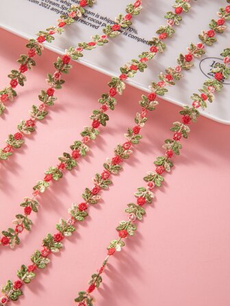 1入組2米水果造型DIY裝飾緞帶，服飾配件，裝飾用花式緞帶