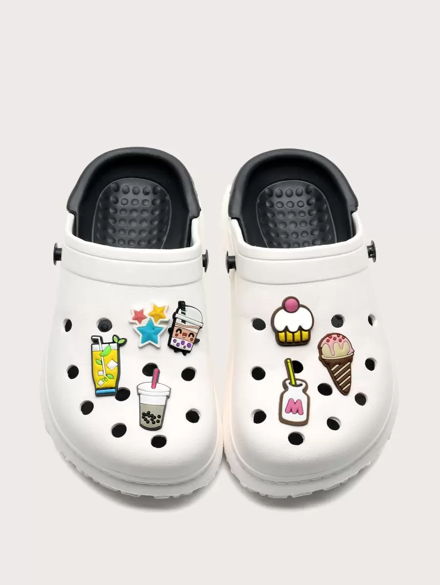 7入組飲料和霜淇淋設計鞋飾