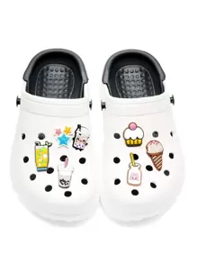 7入組飲料和霜淇淋設計鞋飾