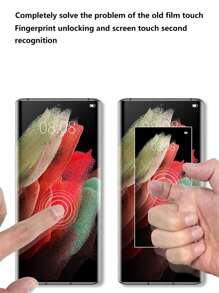 1 hoja Película de teléfono templado compatible con Samsung - transparente - Ver 3