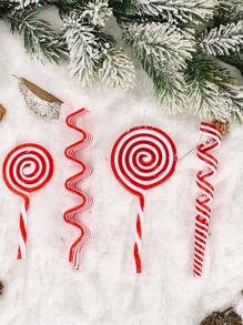4pcs Lollipop Design Christmas Tree Decoration - View 4