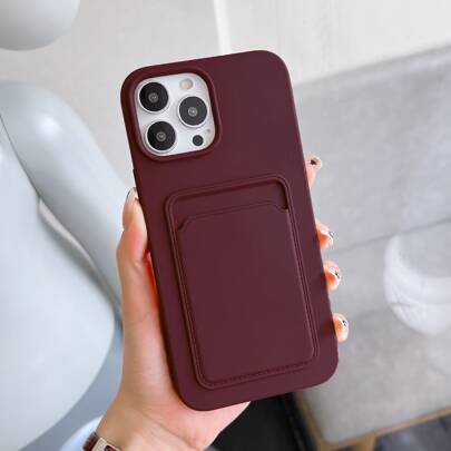 Card Slot Solid Phone Case