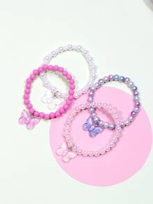 4 cái Cô Gái Bướm Quyến Rũ Vòng Tay Cườm - Nhiều màu - Xem 2