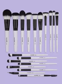 MAANGE 18件套专业化妆刷套装，柔软纤维材质，方便携带，包含粉底刷、眼影刷、晕染刷、眉刷，旅行必备，配有收纳盒，化妆刷套装，化妆刷套装，全套化妆刷，化妆套装，化妆刷套装，化妆套装，化妆刷套装，化妆礼盒，套装，赠品，专业化妆刷，全套化妆刷 - 白色 - 查看 4