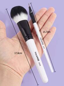 MAANGE 18件套专业化妆刷套装，柔软纤维材质，方便携带，包含粉底刷、眼影刷、晕染刷、眉刷，旅行必备，配有收纳盒，化妆刷套装，化妆刷套装，全套化妆刷，化妆套装，化妆刷套装，化妆套装，化妆刷套装，化妆礼盒，套装，赠品，专业化妆刷，全套化妆刷 - 白色 - 查看 5