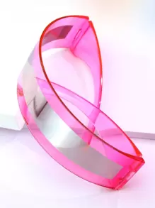 Full Wrap-Around Frame Fashion Glasses Street Beach Accessories For Women Glasses Shades For Summer Beach Vacation,Outdoor,Travel - Pink - View 1