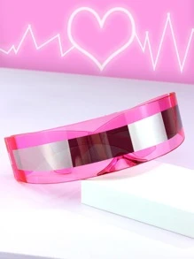 Full Wrap-Around Frame Fashion Glasses Street Beach Accessories For Women Glasses Shades For Summer Beach Vacation,Outdoor,Travel - Pink - View 2