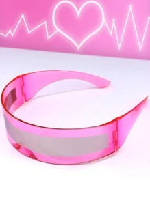 Full Wrap-Around Frame Fashion Glasses Street Beach Accessories For Women Glasses Shades For Summer Beach Vacation,Outdoor,Travel - Pink - View 5