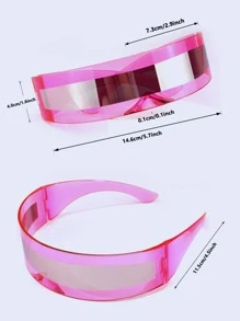 Full Wrap-Around Frame Fashion Glasses Street Beach Accessories For Women Glasses Shades For Summer Beach Vacation,Outdoor,Travel - Pink - View 6