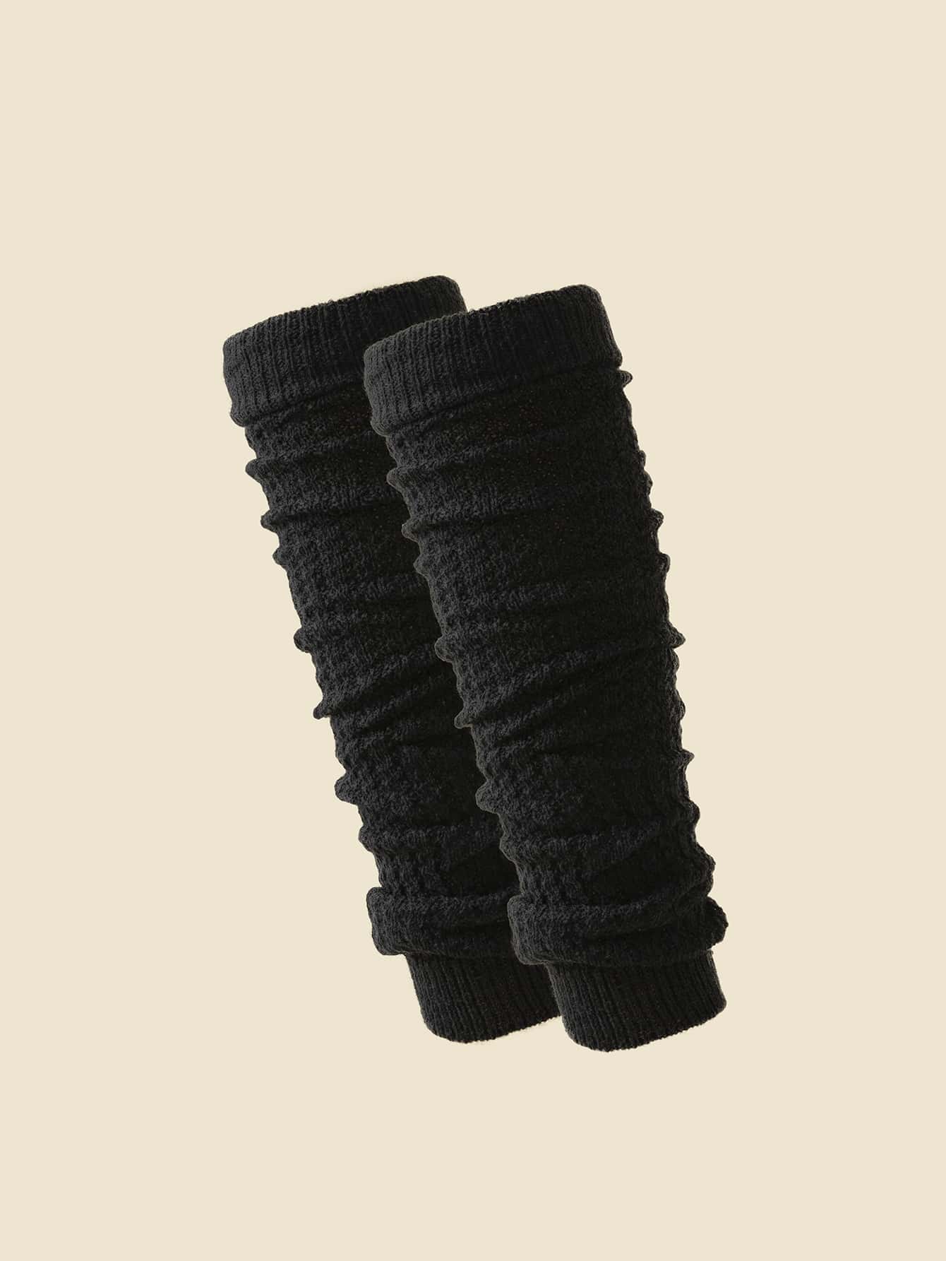 2 Piezas Medias Sobre La Rodilla Con Rayas Verticales Simples Y Retorcidas - Negro - Ver 1