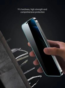 2張鋼化隱私保護手機膜適用於iphone,私人屏幕保護膜 - 綠色 - 查看 4
