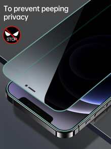 2張鋼化隱私保護手機膜適用於iphone,私人屏幕保護膜 - 綠色 - 查看 5