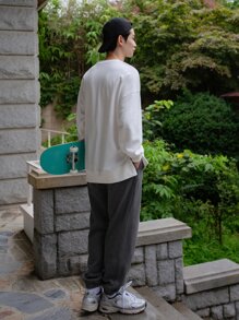 DAZY 男士閃電標識刺繡彈性腰帶衛褲 - 深灰色 - 查看 2