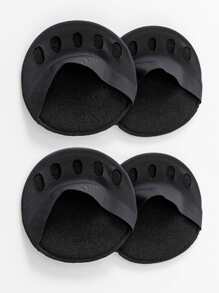 Anti Slip Anti Wear Decompression Foot Pads Open Toe Socks 4pcs Black Non-Woven Daily Solid Color Round For Shock Absorption Foot Cushion For Women And Men - Black - View 4