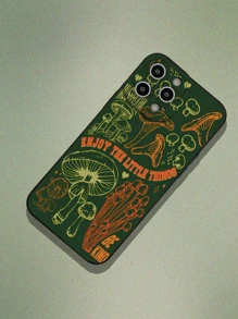ROMWE Fairycore Mushroom Print Phone Case - Multicolor - View 2