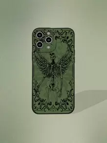 ROMWE Fairycore Handyhülle mit Schädel Muster