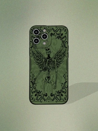 Fairycore Funda para móvil estampado de cráneo
