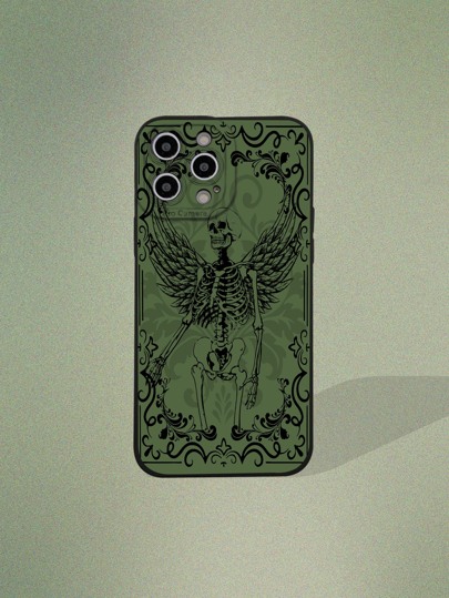 Fairycore Funda para móvil estampado de cráneo