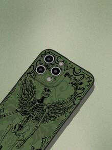 ROMWE Fairycore Handyhülle mit Schädel Muster