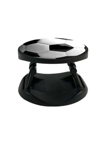 Soccer Design Phone Stand-Out Holder - Black and White - View 2