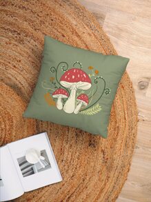 ROMWE Fairycore Mushroom Print Cushion Cover Without Filler - Multicolor - View 6