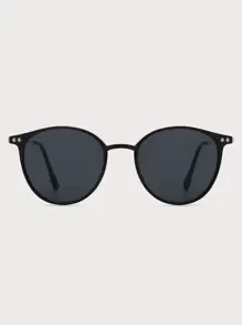 1pair Men Geometric Frame Black Fashion Glasses Casual Shades Accessories Beach Accessories Glasses Shades Looks Street Style And Suit For Sweater Jacket Sweatshirt Hoodie Leather Pants And Cargo Pants - Dark Grey - View 2