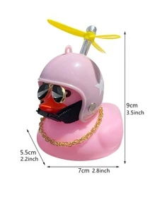 Cartoon Duck Motorcycle Ornament, Rubber Duck - Pink - View 8