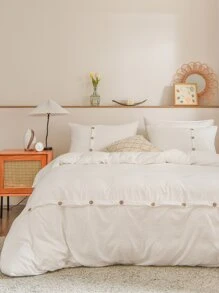 前排扣被套套裝不附帶內芯 - 白色 - 查看 1