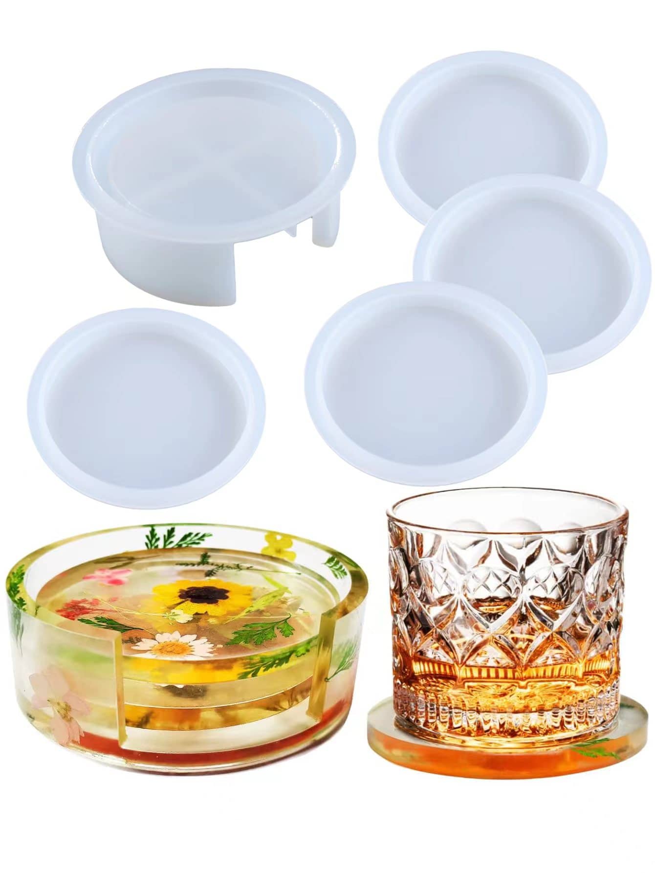 Khuôn silicon tự làm tròn 1 bộ - trắng - Xem 1