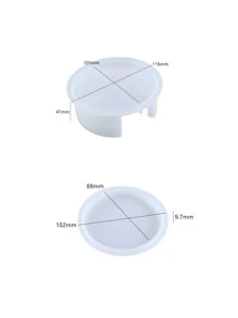 Khuôn silicon tự làm tròn 1 bộ - trắng - Xem 4