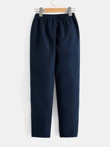 SHEIN 男孩前蝴蝶結襯衫和夾克背心和褲子