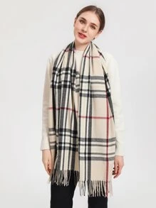 1pc Women's Plaid Polyester Elegant Scarf, Suitable For Daily Wear And Parties - Multicolor - View 4