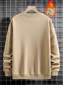 Manfinity LEGND Áo nỉ Nam Thú vật Lá thư Giải trí - Màu Khaki - Xem 2