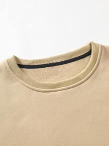 Manfinity LEGND Áo nỉ Nam Thú vật Lá thư Giải trí - Màu Khaki - Xem 3