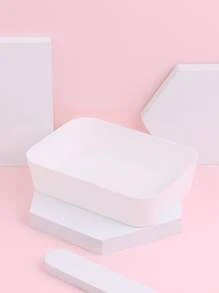 1个实心化妆品收纳盒，女士礼物，圣诞礼物，女士送礼佳品，房间装饰 - 白色 - 查看 1