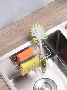 Kệ thoát nước bồn rửa bằng thép không gỉ 1pc - Bạc - Xem 1