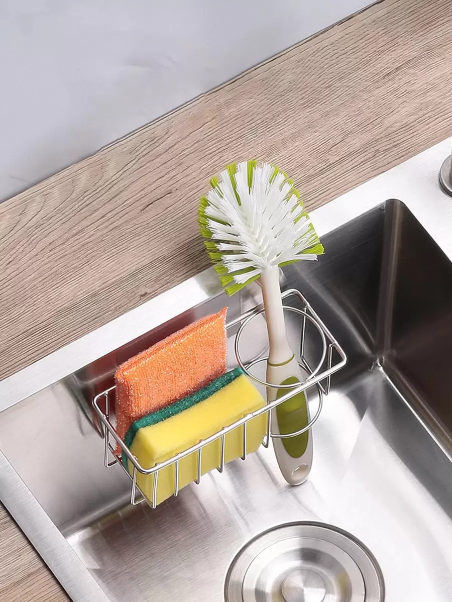 Kệ thoát nước bồn rửa bằng thép không gỉ 1pc - Bạc - Xem 1