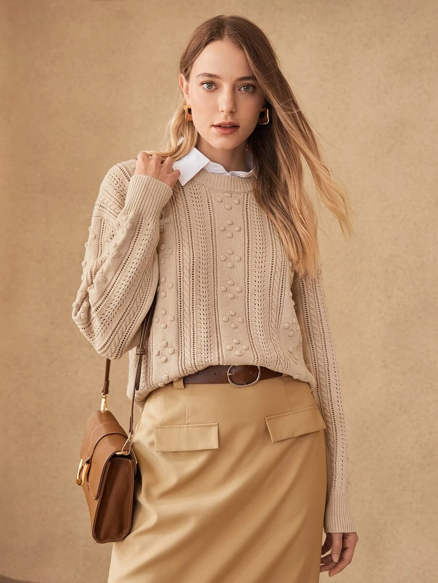 MOTF PREMIUM WOOL-MIX POM POM SWEATER