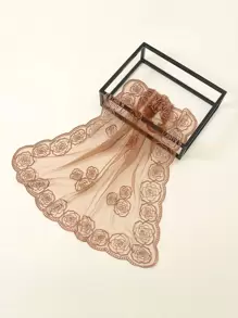 1件女士时尚刺绣薄款透气头巾围巾