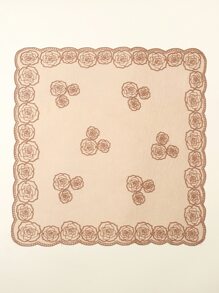 1件女士时尚刺绣薄款透气头巾围巾