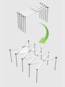 1pc Retractable Stainless Steel Pot Lid Holder, Multifunction Plate Drain Shelf, Storage Rack, For Kitchen Organization - Silver - View 3