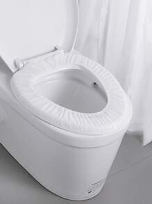 5pcs Plain Portable Disposable Toilet Cover - White - View 3