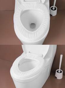 5pcs Plain Portable Disposable Toilet Cover - White - View 5