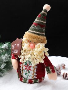 1pc Christmas Santa Claus Design Decoration Craft