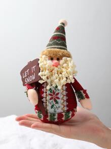1pc Christmas Santa Claus Design Decoration Craft