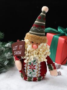 1pc Christmas Santa Claus Design Decoration Craft